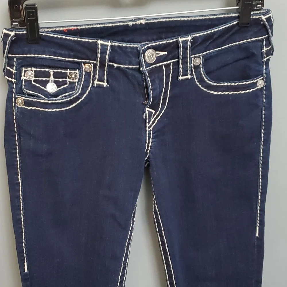 Wms TRUE RELIGION skinny jeans (sz 27) - Picture 3 of 7